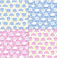 cute sleepy sheep patterns vector