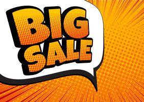 Big sale comic speech bubble design - Vector