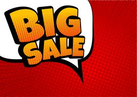 Big sale comic speech bubble design - Vector