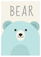 Cute Bear cartoon character vector