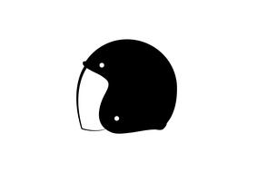 Biker's helmet vector logo design template.