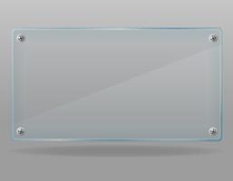 Ilustración de vector de placa de vidrio transparente