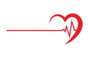 Logotipo para una ilustración de vector de clínica de cardio