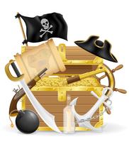 concepto de pirata iconos vector illustration