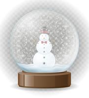 snow globe transparent vector illustration