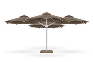 large sun umbrella for bars and cafes on the terrace or the beach vector illustration