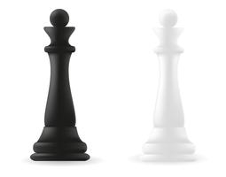 queen chess piece black and white vector