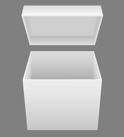 white open packing box vector illustration