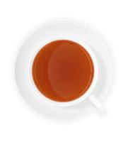 porcelain cup of tea vector illustration