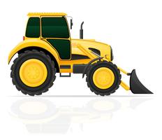 tractor with bucket front seats vector illustration