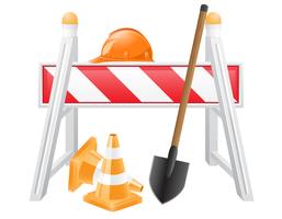 objects for road works vector illustration