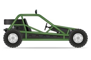 Atv coche buggy de carreteras vector illustration