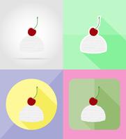 ice cream flat icons vector illustration