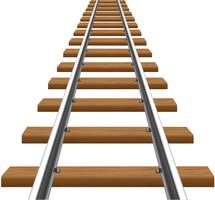 rails with wooden sleepers vector illustration