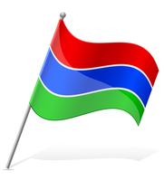 Bandera de Gambia ilustración vectorial vector