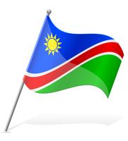 Bandera de Namibia ilustración vectorial vector