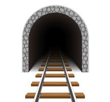 Ilustración de vector de túnel ferroviario