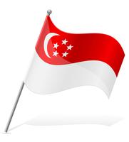 Bandera de ilustración vectorial de Singapur vector