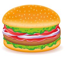 ilustración vectorial de hamburguesas vector