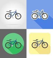 mountain bike flat icons vector illustration
