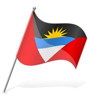 Bandera de ilustración de vector de antigua y barbuda