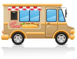 car hot dog fast food vector illustration