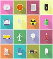 power and energy flat icons flat icons vector illustration