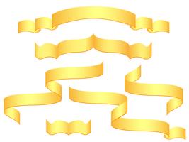 gold banners vector