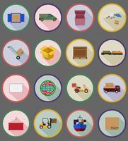 delivery flat icons vector illustration