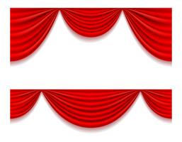 red theatrical curtain vector illustration