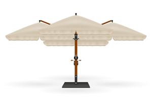 large sun umbrella for bars and cafes on the terrace or the beach vector illustration