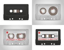 Ilustración de vector de cassette de audio