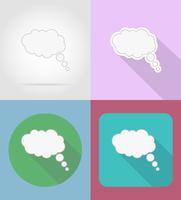speech bubbles flat icons vector illustration