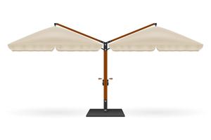large sun umbrella for bars and cafes on the terrace or the beach vector illustration
