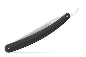 straight razor vector illustration