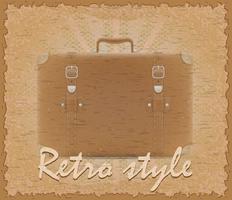 retro style poster old suitcase vector illustration