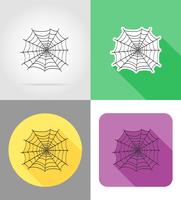 spider wed flat icons vector illustration