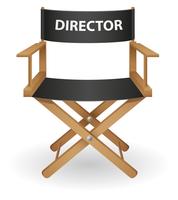 Ilustración de vector de director película silla