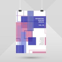 Flat Modern Minimalist Geometric Poster Design vector