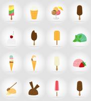 ice cream flat icons vector illustration