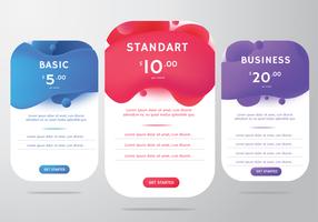 Pricing Table Vector Design