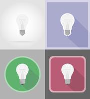 light bulb flat icons vector illustration