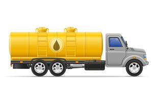 camión de carga con tanque para el transporte de líquidos ilustración vectorial