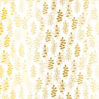 gold leaf pattern on white vector