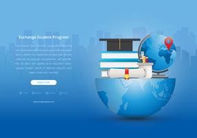 International Exchange Student Educational Projects vector