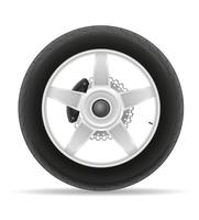 motorcycle wheel tire from the disk vector illustration