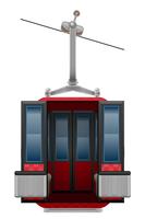 cabin ski cableway vector illustration