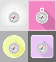 compass flat icons vector illustration