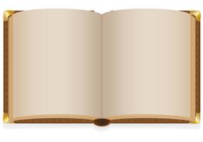 old open book with blank sheets vector illustration