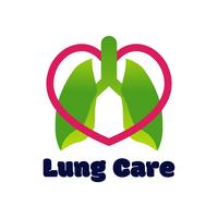 lungs logo isolated on white background for pulmonary clinic. vector